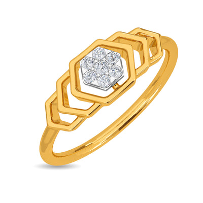 BRBRIK Gold Plated Engagement, Heavy Flower Design, Fashion Ring for Men